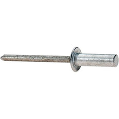 Value Collection - Size 66 Dome Head Aluminum Closed End Sealing Blind Rivet - Aluminum Mandrel, 0.251" to 3/8" Grip, 3/8" Head Diam, 0.192" to 0.196" Hole Diam, 0.656" Length Under Head, 3/16" Body Diam - All Tool & Supply