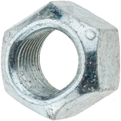 Value Collection - 1/2-20 UNF Grade B Hex Lock Nut with Distorted Thread - 3/4" Width Across Flats, Zinc and Wax Plated Finish - All Tool & Supply