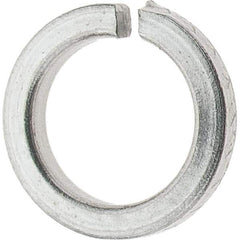 Value Collection - #6, 0.03" Thick High Collar Split Lock Washer - 18-8 Steel, Uncoated, 0.141" Min ID, 0.148" Max ID, 0.216" Max OD - All Tool & Supply