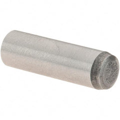 Value Collection - 6mm Diam x 20mm Pin Length Grade 8 Alloy Steel Precision Dowel Pin - Bright Finish, 1 Rounded End - All Tool & Supply