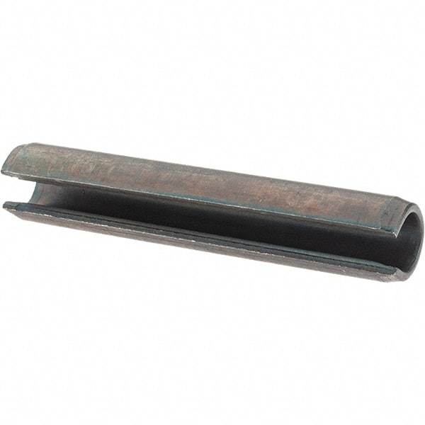 Value Collection - 8mm Diam x 45mm Long Slotted Spring Pin - Steel, Plain Finish - All Tool & Supply