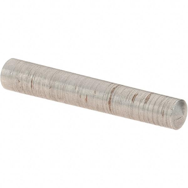 Value Collection - Size 4, 0.2188" Small End Diam, 0.25" Large End Diam, Uncoated Steel Taper Pin - Grade C-12L14, 1-1/2" OAL, 1-1/2 Pin Length - All Tool & Supply