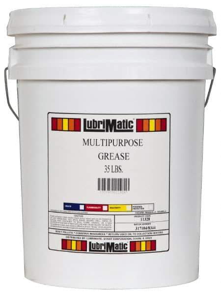 LubriMatic - 35 Lb Drum Lithium General Purpose Grease - Black, 350°F Max Temp, NLGIG 1-1/2, - All Tool & Supply