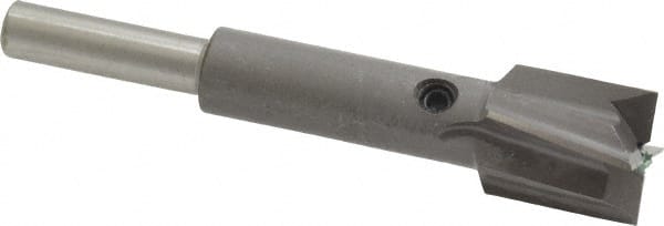 Made in USA - 9/16" Diam, 1/4" Shank, Diam, 4 Flutes, Straight Shank, Interchangeable Pilot Counterbore - All Tool & Supply