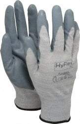 Ansell - Size XL (10) Nitrile Coated X-Static Yarn General Protection Work Gloves - For Static Control, Palm & Fingers Coated, Knit Wrist Cuff, Full Fingered, Gray, Paired - All Tool & Supply