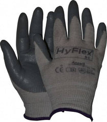 Ansell - Size XS (6) Nitrile Coated X-Static Yarn General Protection Work Gloves - For Static Control, Palm & Fingers Coated, Knit Wrist Cuff, Full Fingered, Gray, Paired - All Tool & Supply