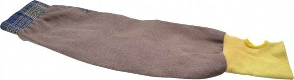 Ansell - Size Universal, Brown Kevlar Welding Sleeve - 22" Long Sleeve, Elastic Opening at Both Ends, Made with Thumb Hole - All Tool & Supply