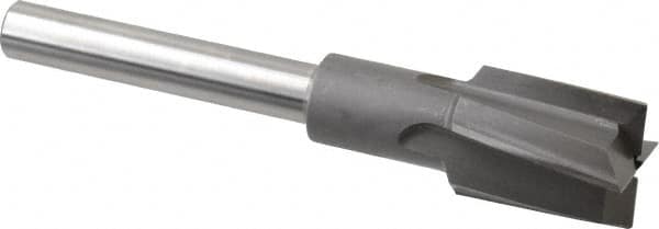 Made in USA - 1-1/16" Diam, 1/2" Shank, Diam, 4 Flutes, Straight Shank, Interchangeable Pilot Counterbore - All Tool & Supply