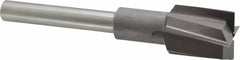 Made in USA - 1-1/8" Diam, 1/2" Shank, Diam, 4 Flutes, Straight Shank, Interchangeable Pilot Counterbore - All Tool & Supply