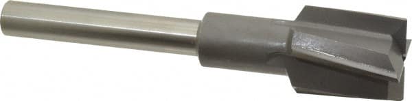 Made in USA - 1-3/16" Diam, 1/2" Shank, Diam, 4 Flutes, Straight Shank, Interchangeable Pilot Counterbore - All Tool & Supply