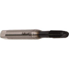 Emuge - M8x1.25 Metric Coarse, 2 Flute, GLT-8 Finish, Cobalt Spiral Point Tap - Modified Bottoming Chamfer, Right Hand Thread, 90mm OAL, 20mm Thread Length, 8mm Shank Diam, 6H Class of Fit, Series Rekord B - Exact Industrial Supply