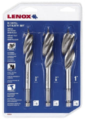 Lenox - 3/4 to 1", Bright Finish, Bi-Metal Auger Drill Bit Set - All Tool & Supply