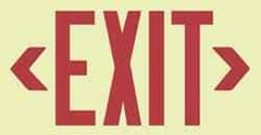 NMC - Exit, Metal Exit Sign - 13" Wide x 7-1/2" High, Glow-in-the-Dark - All Tool & Supply