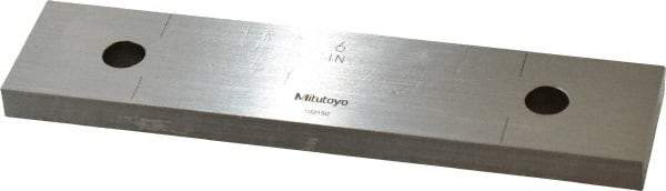 Mitutoyo - 6" Rectangular Steel Gage Block - Accuracy Grade 0, Includes Certificate of Inspection - All Tool & Supply