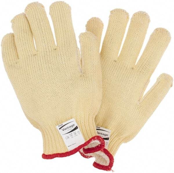 Ansell - Size S (7), ANSI Cut Lvl 4, Abrasion Lvl 3, Kevlar Cut Resistant Gloves - Kevlar Lining, Knit Wrist, Yellow - All Tool & Supply