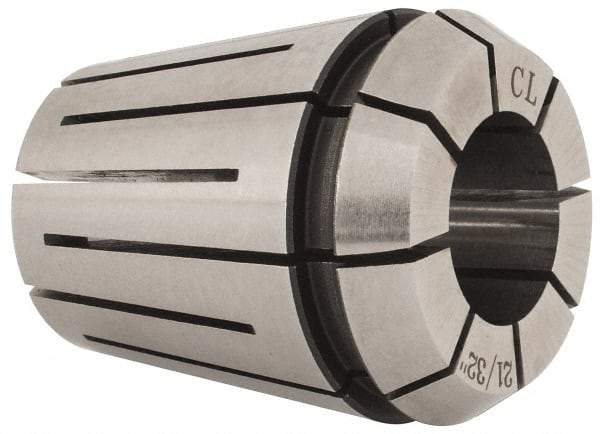 Parlec - 21/32" ER32 Coolant Collet - 1.574" OAL, 1.3" Overall Diam - Exact Industrial Supply