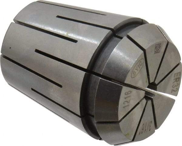 Parlec - 3/16" ER32 Coolant Collet - 1.574" OAL, 1.3" Overall Diam - Exact Industrial Supply