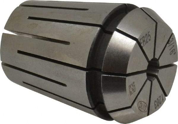 Parlec - 3/16" ER25 Coolant Collet - 1.338" OAL, 1.023" Overall Diam - Exact Industrial Supply