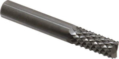 Accupro - 3/8" Diam, 1" LOC, Plain End, Solid Carbide Diamond Pattern Router Bit - Right Hand Cut, 2-1/2" OAL, 3/8" Shank Diam, Use on Fiberglass - All Tool & Supply