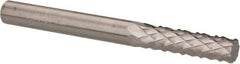 Accupro - 1/4" Diam, 3/4" LOC, Plain End, Solid Carbide Diamond Pattern Router Bit - Right Hand Cut, 2-1/2" OAL, 1/4" Shank Diam, Use on Fiberglass - All Tool & Supply