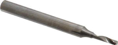 Accupro - 5mm Cutting Diam x 16mm Length of Cut, 1 Flute, Upcut Spiral Router Bit - Uncoated, Right Hand Cut, Solid Carbide, 64mm OAL x 6mm Shank Diam, Single Edge, 22° Helix Angle - All Tool & Supply