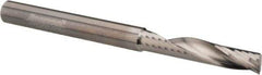 Accupro - 1/4" Cutting Diam x 1-1/4" Length of Cut, 1 Flute, Upcut Spiral Router Bit - Uncoated, Right Hand Cut, Solid Carbide, 3" OAL x 1/4" Shank Diam, Single Edge, 22° Helix Angle - All Tool & Supply