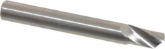 Accupro - 1/4" Cutting Diam x 3/8" Length of Cut, 1 Flute, Upcut Spiral Router Bit - Uncoated, Right Hand Cut, Solid Carbide, 2" OAL x 1/4" Shank Diam, Single Edge, 22° Helix Angle - All Tool & Supply