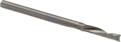 Accupro - 1/8" Cutting Diam x 1/2" Length of Cut, 1 Flute, Downcut Spiral Router Bit - Uncoated, Right Hand Cut, Solid Carbide, 2" OAL x 1/8" Shank Diam, Single Edge, 21° Helix Angle - All Tool & Supply