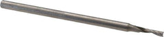 Accupro - 2mm Cutting Diam x 6mm Length of Cut, 1 Flute, Upcut Spiral Router Bit - Uncoated, Right Hand Cut, Solid Carbide, 57mm OAL x 3mm Shank Diam, Single Edge, 21° Helix Angle - All Tool & Supply