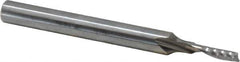 Accupro - 3mm Cutting Diam x 12mm Length of Cut, 1 Flute, Upcut Spiral Router Bit - Uncoated, Right Hand Cut, Solid Carbide, 64mm OAL x 6mm Shank Diam, Single Edge, 21° Helix Angle - All Tool & Supply