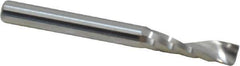 Accupro - 4mm Cutting Diam x 15mm Length of Cut, 1 Flute, Upcut Spiral Router Bit - Uncoated, Right Hand Cut, Solid Carbide, 40mm OAL x 4mm Shank Diam, Single Edge, 21° Helix Angle - All Tool & Supply