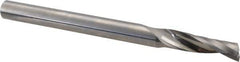 Accupro - 12mm Cutting Diam x 40mm Length of Cut, 1 Flute, Upcut Spiral Router Bit - Uncoated, Right Hand Cut, Solid Carbide, 150mm OAL x 12mm Shank Diam, Single Edge, 21° Helix Angle - All Tool & Supply