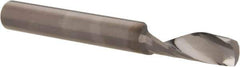 Accupro - 1/4" Cutting Diam x 3/4" Length of Cut, 1 Flute, Upcut Spiral Router Bit - Uncoated, Right Hand Cut, Solid Carbide, 2-1/2" OAL x 1/4" Shank Diam, Single Edge, 21° Helix Angle - All Tool & Supply