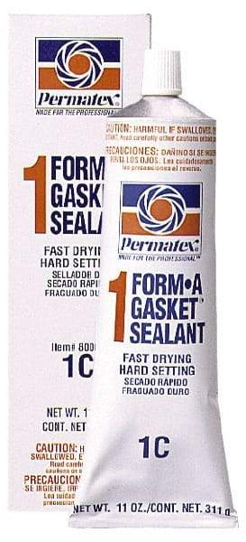 Permatex - 11 oz Tube Brown Rosin Gasket Sealant - -65 to 400°F Operating Temp, 24 hr Full Cure Time - All Tool & Supply