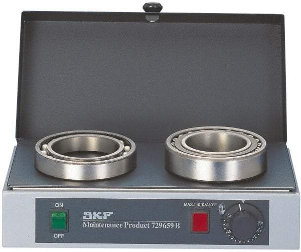 SKF - 16" Long x 10 Wide x 5" High, 110 Volt Hot Plate - 120 to 390°F, 1 Burner, 1000 Watt - All Tool & Supply