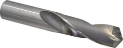 CJT - 15/16" 118° Spiral Flute Carbide-Tipped Screw Machine Drill Bit - Bright Finish, Right Hand Cut, 3-3/4" Flute Length, 5-3/4" OAL, Standard Point, Straight Shank - All Tool & Supply