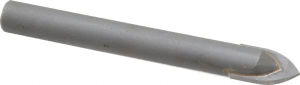 Made in USA - 7/16", 3/8" Diam Straight Shank, Carbide Tipped, Tile and Glass Drill Bit - All Tool & Supply