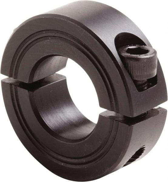 Climax Metal Products - 19mm Bore, Steel, Two Piece Clamp Collar - 1-5/8" Outside Diam - All Tool & Supply