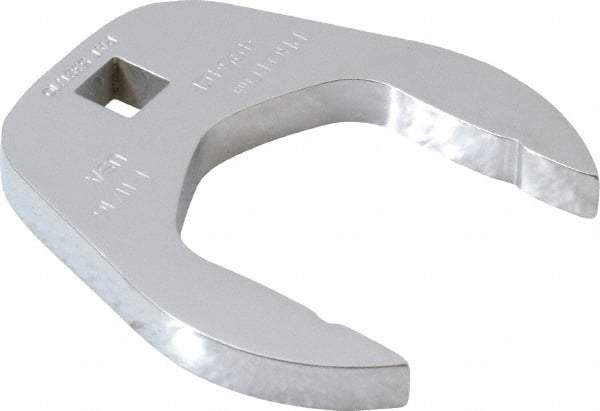 Proto - 1-11/16" 3/8" Drive Chrome Open End Crowfoot Wrench - 2.72" Head Diam x 0.38" Head Thickness - All Tool & Supply