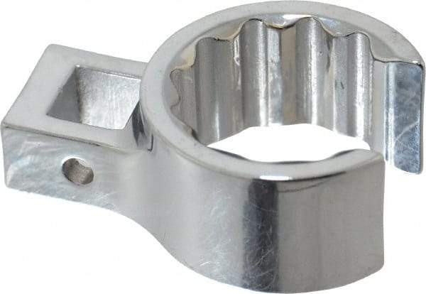 Proto - 1-3/16" 12 Point 1/2" Drive Full Polish Chrome Flare Nut Crowfoot Wrench - 1-11/16" Head Diam x 7/8" Head Thickness, 2.38" OAL - All Tool & Supply