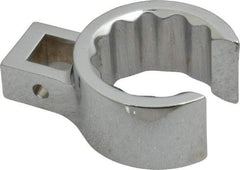 Proto - 1-1/4" 12 Point 1/2" Drive Full Polish Chrome Flare Nut Crowfoot Wrench - 1-25/32" Head Diam x 7/8" Head Thickness, 2.44" OAL - All Tool & Supply