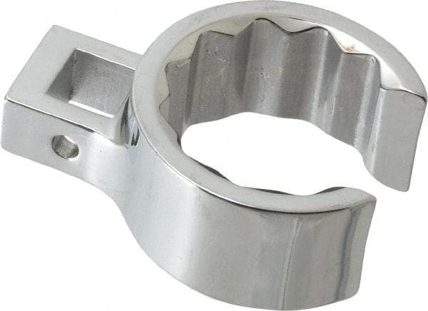 Proto - 1-7/16" 12 Point 1/2" Drive Full Polish Chrome Flare Nut Crowfoot Wrench - 2" Head Diam x 15/16" Head Thickness, 2.63" OAL - All Tool & Supply