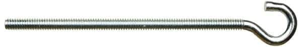 Gibraltar - #10-24, Zinc-Plated Finish, Steel Wire Turned Open Eye Bolt - 5-5/16" Thread Length, 5/16" ID x 5/8" OD, 5-5/16" Shank Length - All Tool & Supply