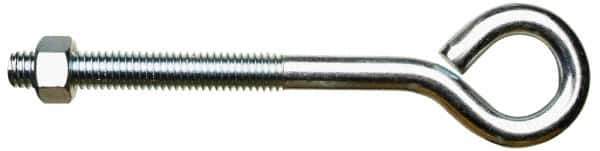 Gibraltar - 3/4-10, Zinc-Plated Finish, Steel Wire Turned Closed Eye Bolt - 3" Thread Length, 7/8" ID x 2-3/8" OD, 6-15/16" Shank Length - All Tool & Supply