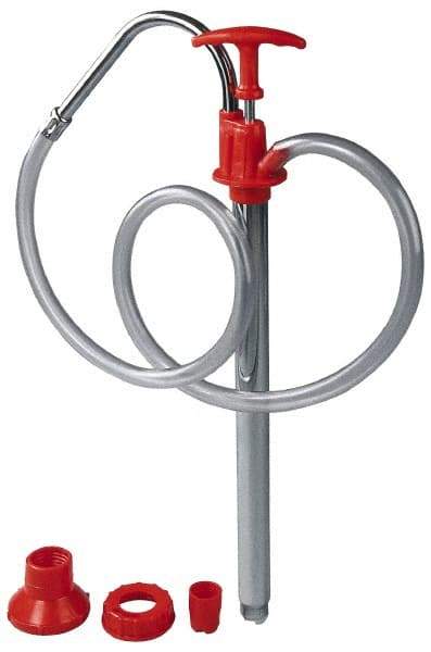 PRO-LUBE - Oil Lubrication Polyethylene Lever Hand Pump - For 5 Gal Container, Use with Antifreeze, Diesel Fuel, Engine Oil, Gear Oil & Light Fuel Oil, Do Not Use with Corrosive Media & Water-Based Media - All Tool & Supply