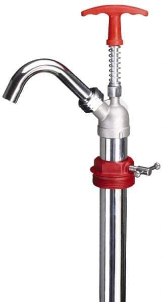 PRO-LUBE - Oil Lubrication 0.04 Strokes/oz Flow Steel & Cast Iron Lever Hand Pump - For 55 Gal Container, Use with High Viscosity Petroleum Based Media & Lacquer Thinner, Do Not Use with Corrosive Media, Gasoline & Water-Based Media - All Tool & Supply