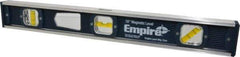 Empire Level - Magnetic 18" Long 3 Vial I-Beam Level - Aluminum, Blue, 1 45°, 1 Level & 1 Plumb Vials - All Tool & Supply