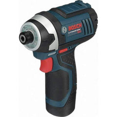 Bosch - 18 Volt, 1/4" Drive, 930 In/Lb Torque, Cordless Impact Driver - 2600 RPM, 2 Lithium-Ion Batteries Included - All Tool & Supply