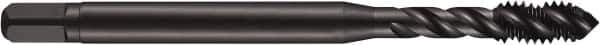 DORMER - 7/8-14 UNF 3 Flute 3B Modified Bottoming Spiral Flute Tap - Powdered Metal, Oxide Finish, 4-11/16" OAL, Right Hand Flute, Right Hand Thread, H4, Series E038 - All Tool & Supply