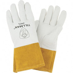 TILLMAN - Welder's & Heat Protective Gloves - 4"CFF PRL/GLD LRG 1/PR TOPGRAIN KIDSKIN TIG GLVS - All Tool & Supply